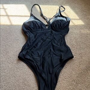 Cupshe Black One-Piece Cutout Swimsuit
